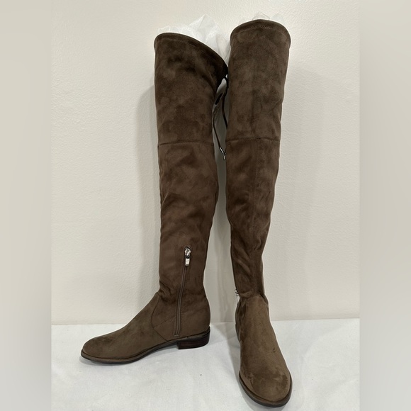Marc Fisher Suede Over The Knee Riding Boots. Women’s Size 5M. Taupe/Brown. New - Picture 3 of 12